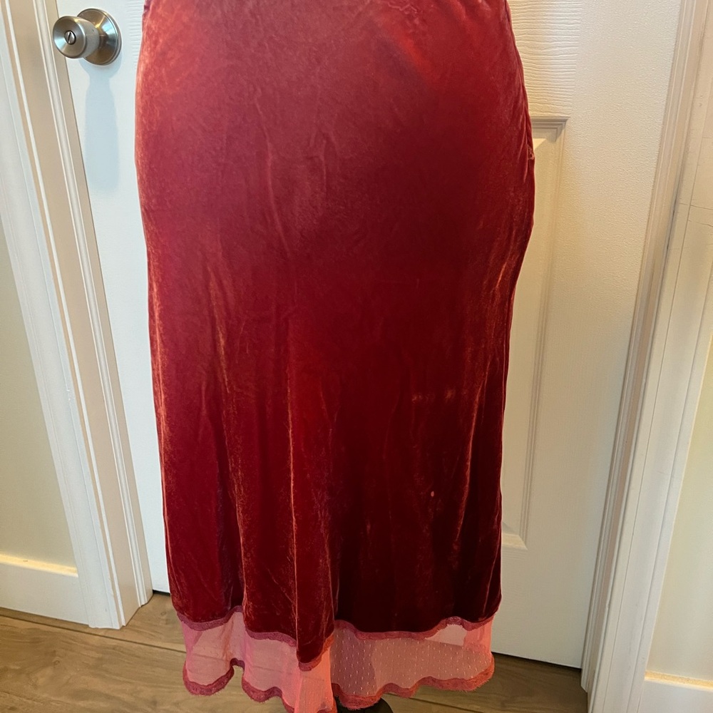 Vintage Betsey Johnson Ombré velvet skirt